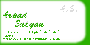 arpad sulyan business card